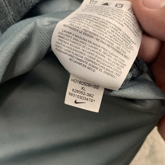 Nike Elite Hoodie Mens XL Gray Dri-Fit Pullover Basketball Top Training 829352 - Picture 6 of 10